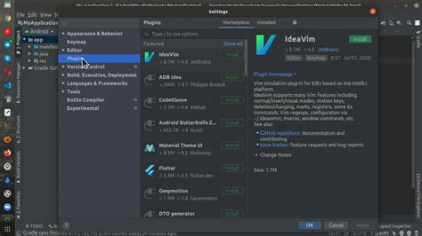 android studio flutter plugin.